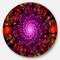 Designart - Purple Glowing Crystals In Space' Floral Metal Circle Wall Art